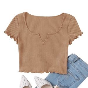 Shein basic cropped tee